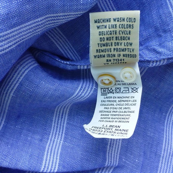 Womens LL Bean Long Linen button down long XL Shirt - Picture 7 of 7
